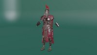 Roman Armour Ancient Warrior Lorica Segmentata Low Poly Low-poly
