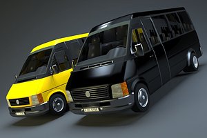 passenger van vehicle 3D model
