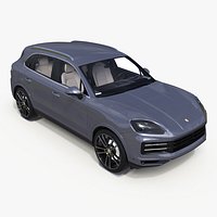 Porsche Cayenne Turbo E-Hybrid 2024 Gray Simplified