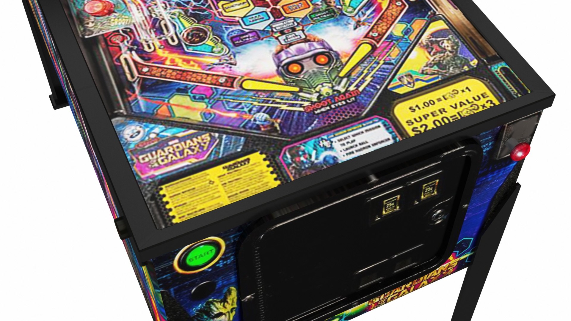 Pinball guardians galaxy 3D model TurboSquid 1502027