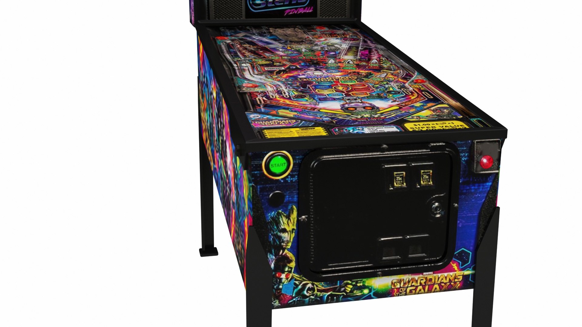 Pinball guardians galaxy 3D model TurboSquid 1502027