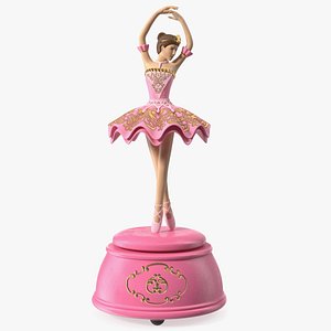 3D Ballerina Music Box Pink