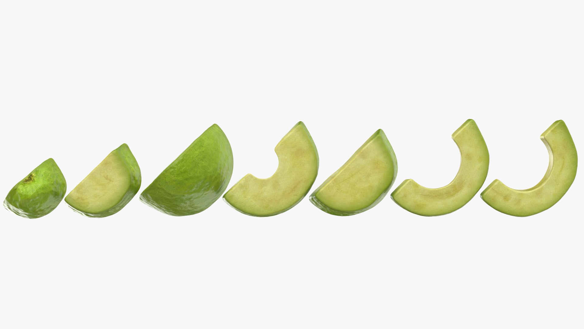 Segmented Avocado 3D model https://p.turbosquid.com/ts-thumb/yf/2eMuUD/LR/avocadopeeledsliced_0003/png/1785342735/1920x1080/fit_q87/b292c7dc0ca35e118aeff23f7c3b4f961442d84a/avocadopeeledsliced_0003.jpg