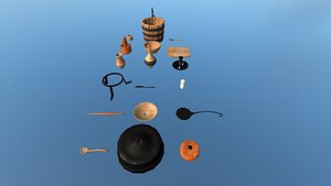 Fantasy interior props free 3D