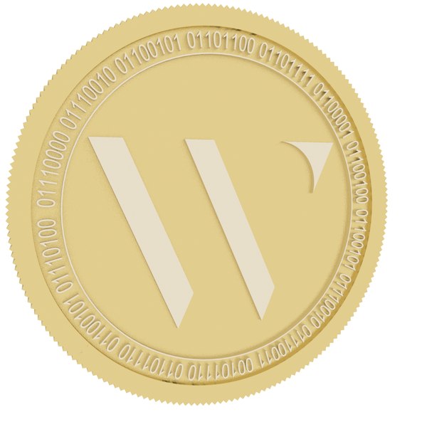 3D model wemergetoken gold coin