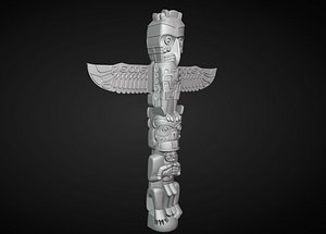 Indigenous Totem Pole Sculpture