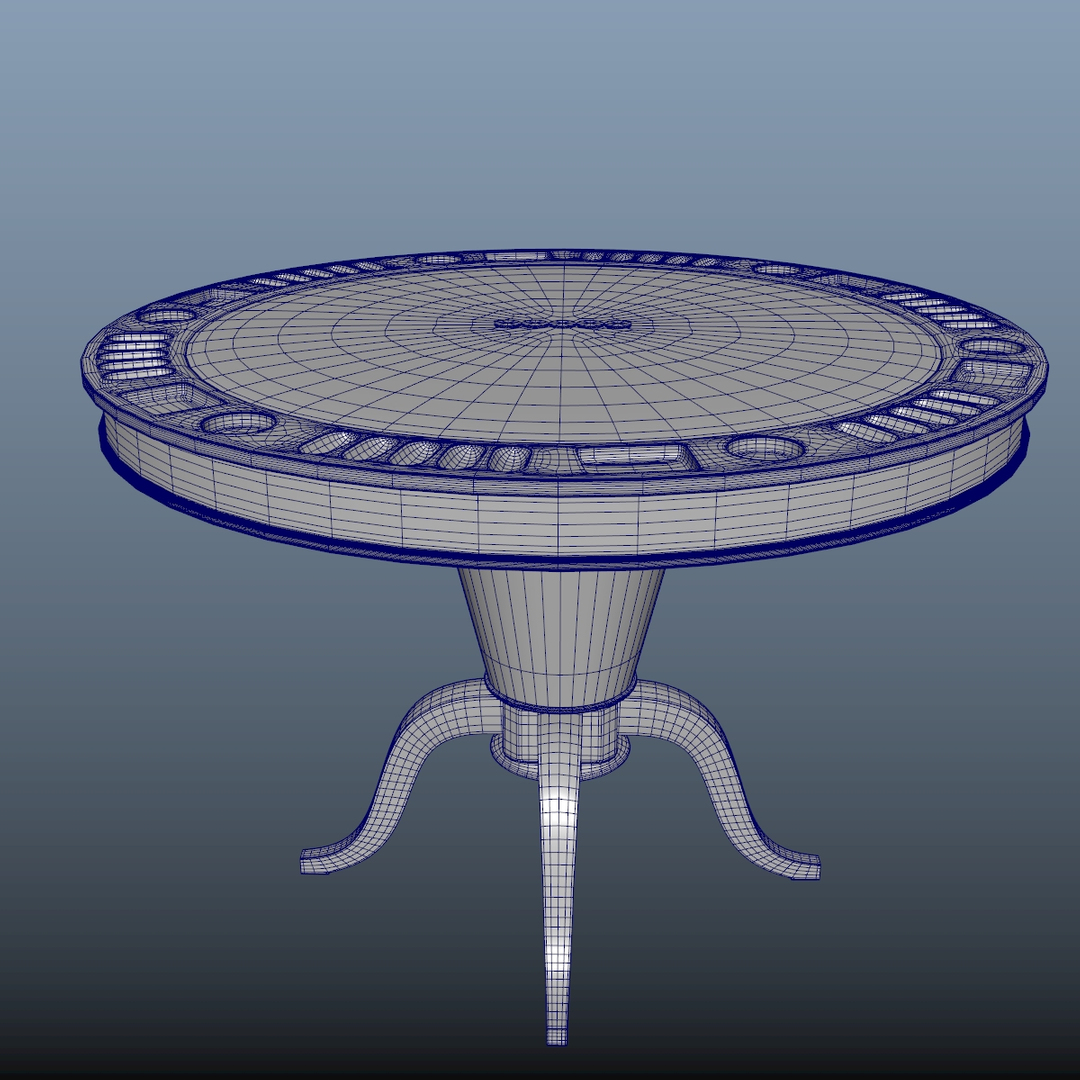 poker table 3d model