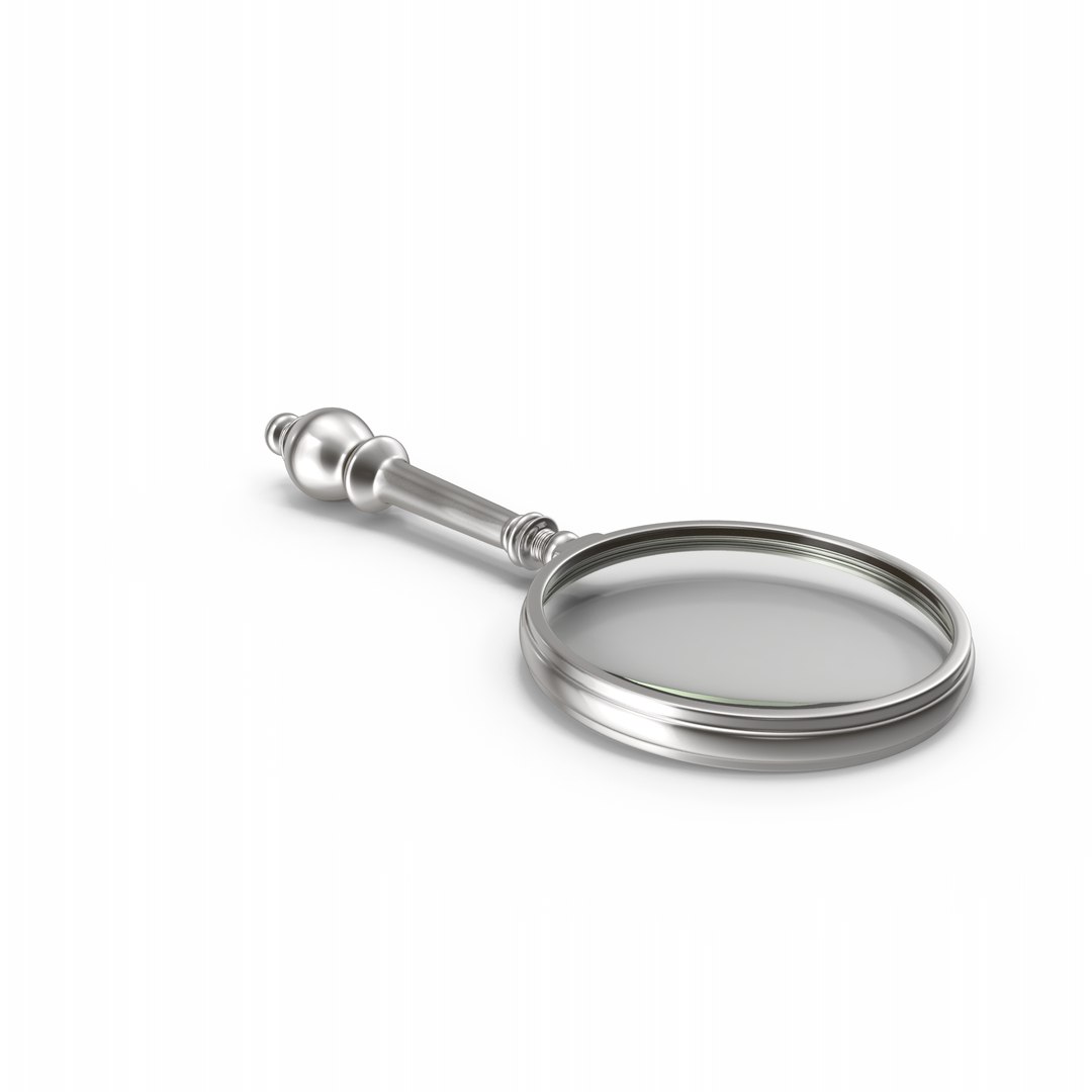 3D Magnifying Glass model https://p.turbosquid.com/ts-thumb/yf/Ih8qDH/B0/magnifyingglasssilver.g15.2k/png/1732205492/1920x1080/fit_q87/dbd7e786f630059a4d884a6a25d0b4c506c39263/magnifyingglasssilver.g15.2k.jpg
