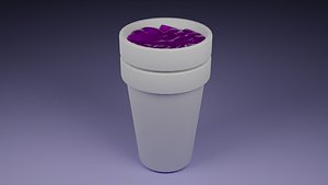 Lean double cup 3d model