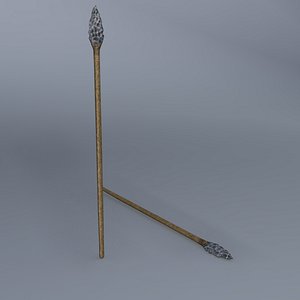 3d flint spear model