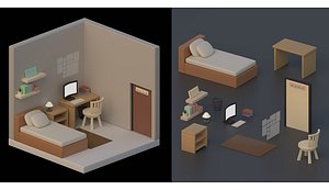 3D bedroom cartoon