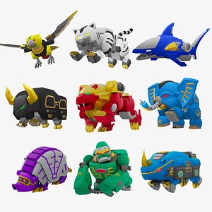 3D Wild Knight Mecha with Sword