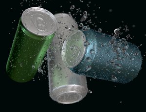 3D model Aluminum Cans 250ml 330ml 500ml