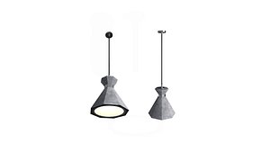 Octagonal concrete lamp 3D model