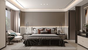 Modern bedroom 3D