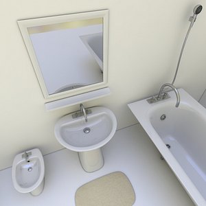 3d bathroom set