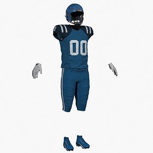 3D American Football Player Uniform