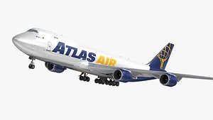 3D model Boeing 747-8F Atlas Air