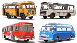 3D Retro buses model