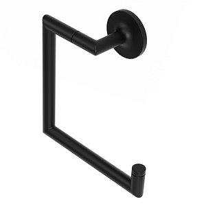 Matte Black Nelson Round Mount Open Towel Ring