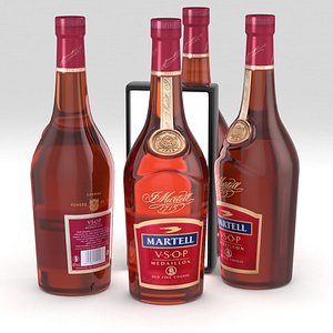 martell cognac alcohol 3D