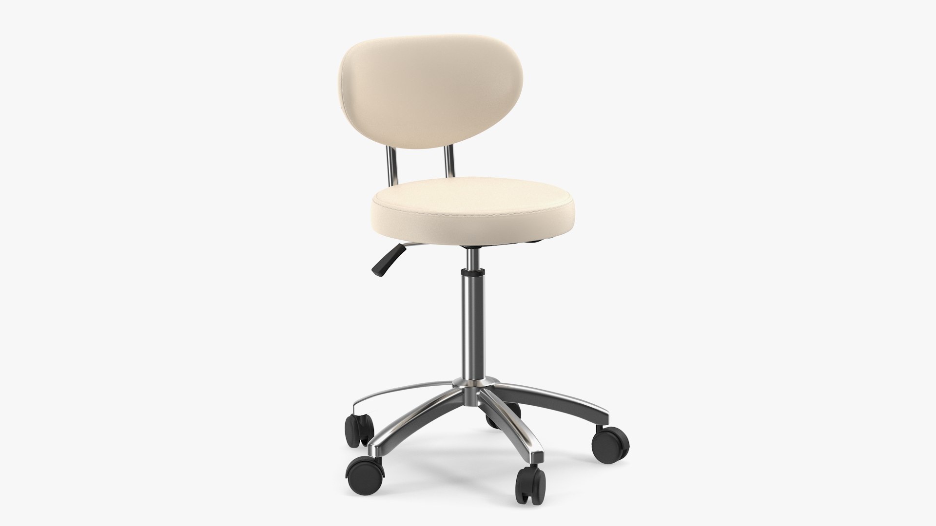 Medical Office Chair Beige 3D model preview