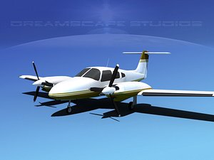3d piper seminole pa-44-180t turbo model