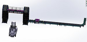 Overhead Conveyor Transfer System for Factory Logistics 3D CAD Model model