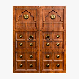 Indian Palace Door Lowpoly 3D model