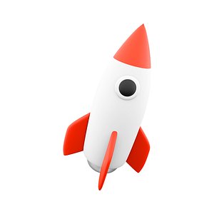 3d  rocket icon