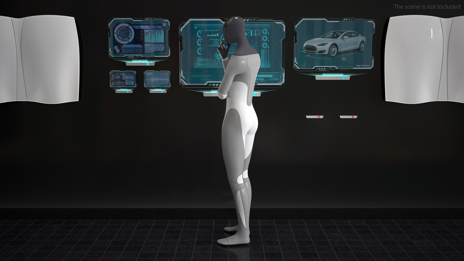 Robotic Humanoid Standing Pose 3D model preview