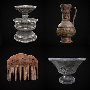 Medieval Prop Mix Forty Four 3D model