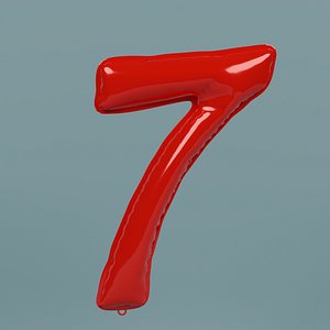 3D model NUMBER 7 BALLOON