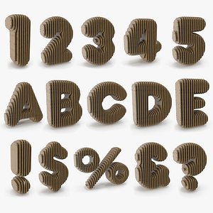 3D model Wood English Alphabet 1