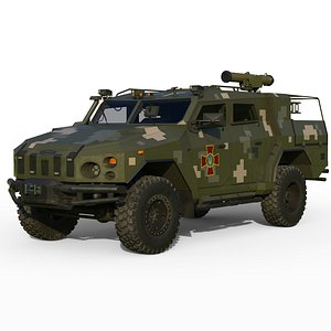 Novator light armoured vehicle Stugna P 3D model