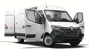 3D Renault Master Van L1H2 HQInterior 2023
