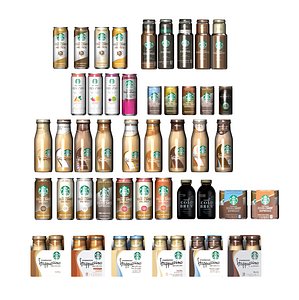 Starbucks bottles and cans