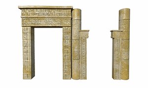 egyptian temple 3D model