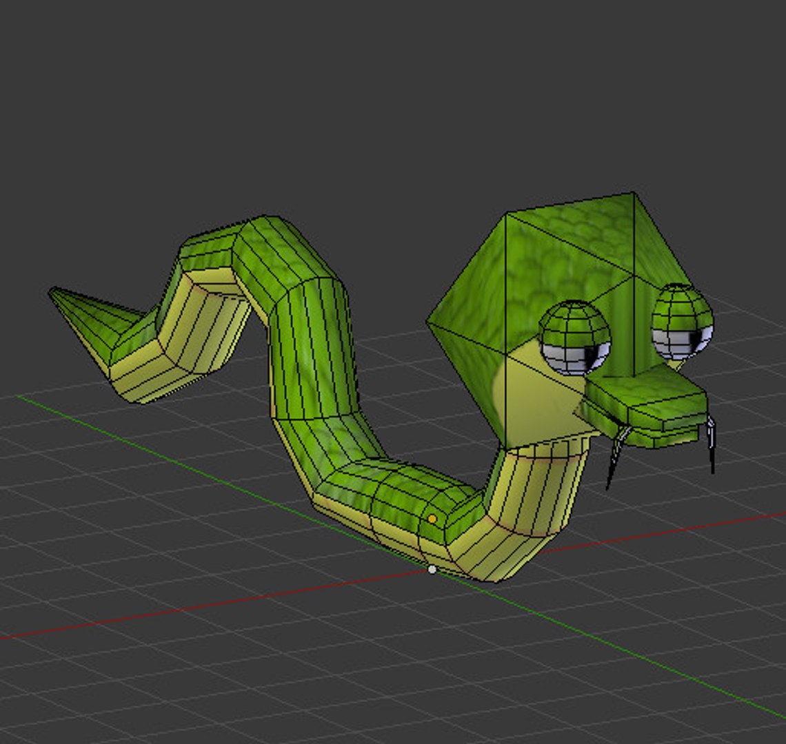 Rigged Monster Snake 3d Model