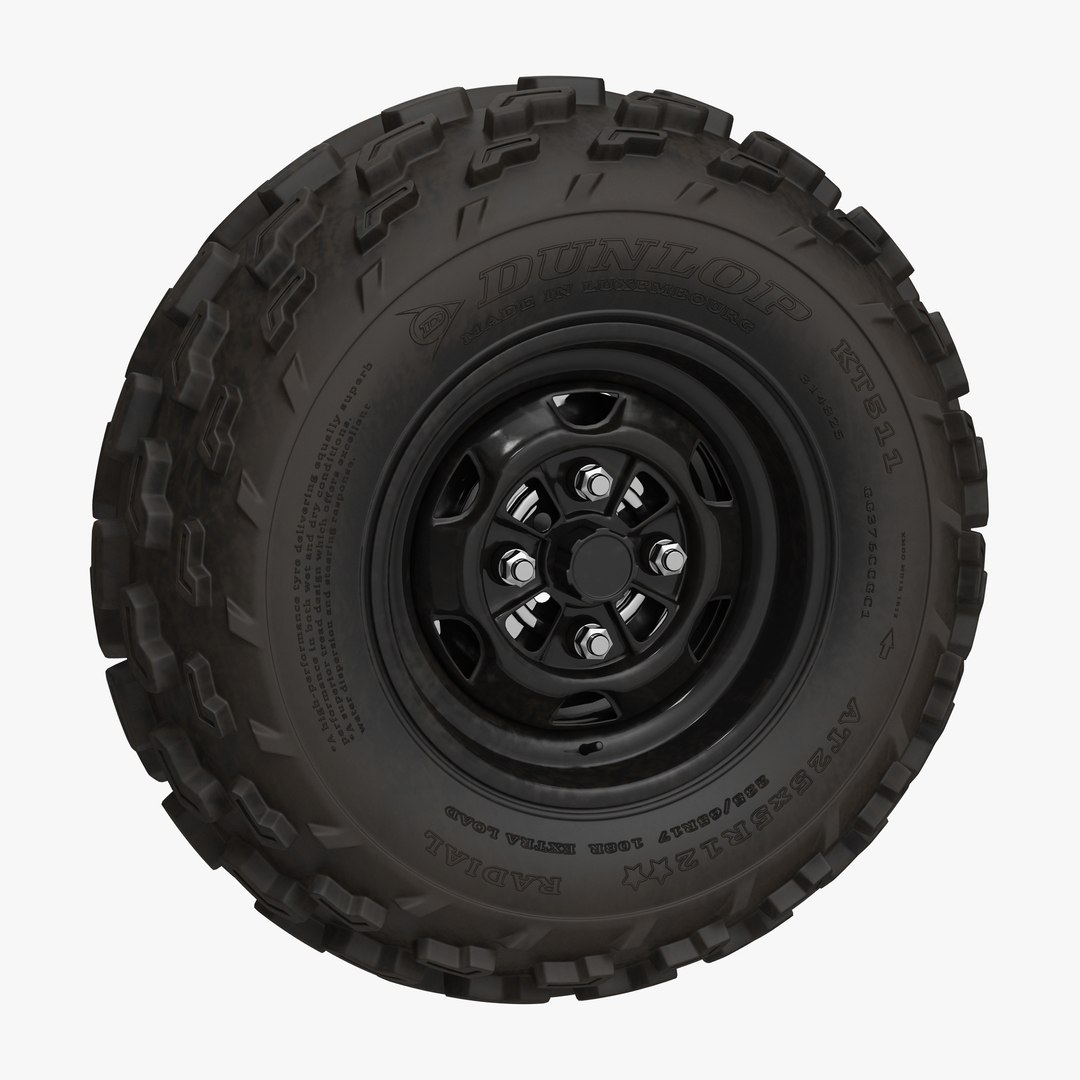 ATV Wheel 3D model preview