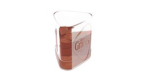 realistic whisky glass 3D