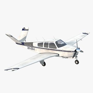 3d civil utility aircraft beechcraft bonanza model