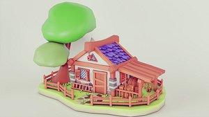 3D cottage 02 model