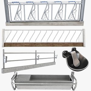 Cow Feeding Barrier and Watering Bowl Collection