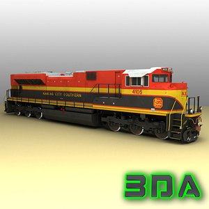 emd sd70ace locomotive engines 3d model