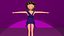 free low poly woman in dress 37