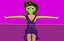 free low poly woman in dress 37