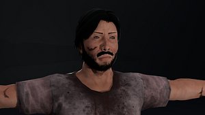 Zombie Male Character Game Ready Stylized Low Poly