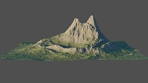 8K Detailed Mountain Landscape 2 3D model