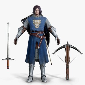 3D model Knight crossbowman